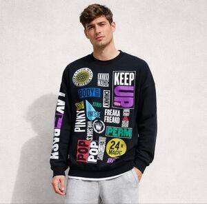 Bruno Mars 24K Magic World Tour Long Sleeve Shirt Size L Canvas Black Tee